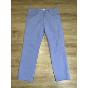 Peter Millar Performance Trouser Men's Sz 34x28 Light Blue Golf Pants